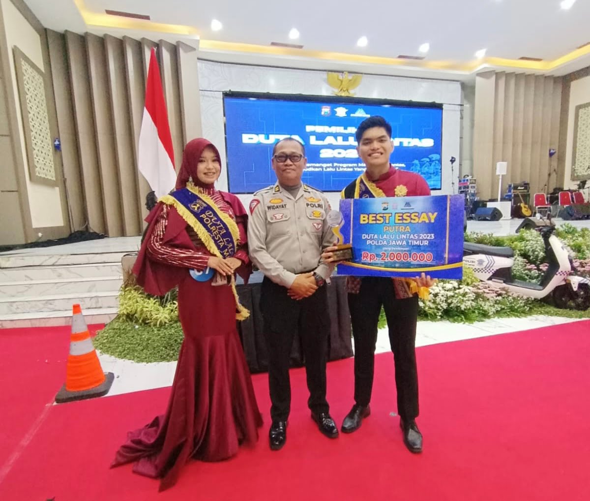 Duta Lalu Lintas Polresta Malang Kota Raih Juara "Best Essay" Polda Jatim