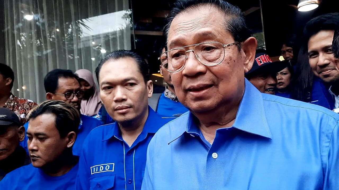 Ketua Majelis Tinggi Partai Demokrat Susilo Bambang Yudhoyono (SBY) dalam acara temu kader Partai Demokrat di salah satu tempat wisata edukasi di Kabupaten Blitar.(blok-a.com/Fajar)