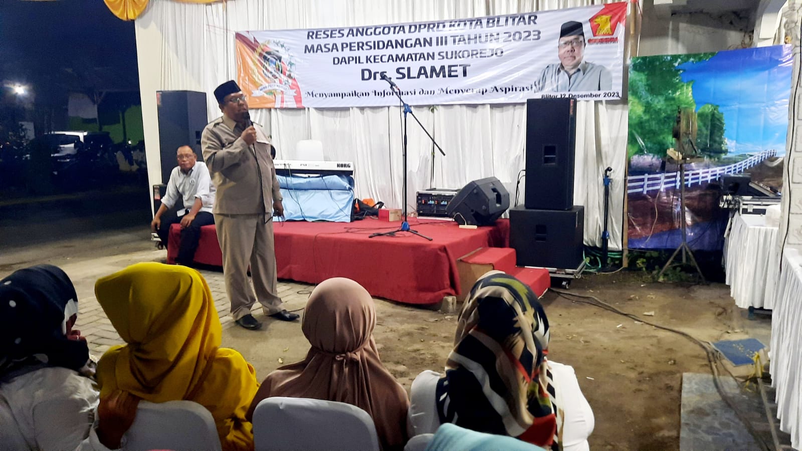 Reses Anggota Anggota DPRD Kota Blitar Masa Persidangan III Tahun 2023, di Dapil Kecamatan Sukorejo. (blok-a.com/Fajar)