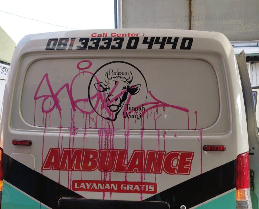 Ambulans di Kota Malang Jadi Target Vandalisme, Pelaku Diduga Gunakan Motor Beat Warna Hijau