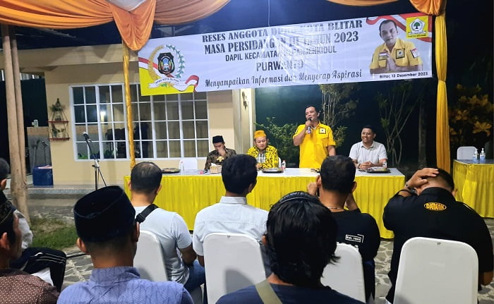Reses Anggota Anggota DPRD Kota Blitar Masa Persidangan III Tahun 2023, di Dapil Kecamatan Kepanjenkidul. (blok-a.com/Fajar)