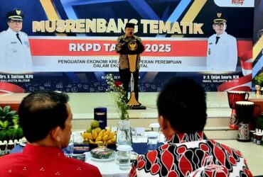 Wali Kota Blitar Santoso membuka Musrenbang Tematik RKPD Tahun 2025 di Gedung Kusumo Wicitro. (blok-a.com/Fajar)