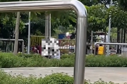 Tangkapan layar video aksi Malang Gaya Bebas di Taman Merjosari. (Instagram)