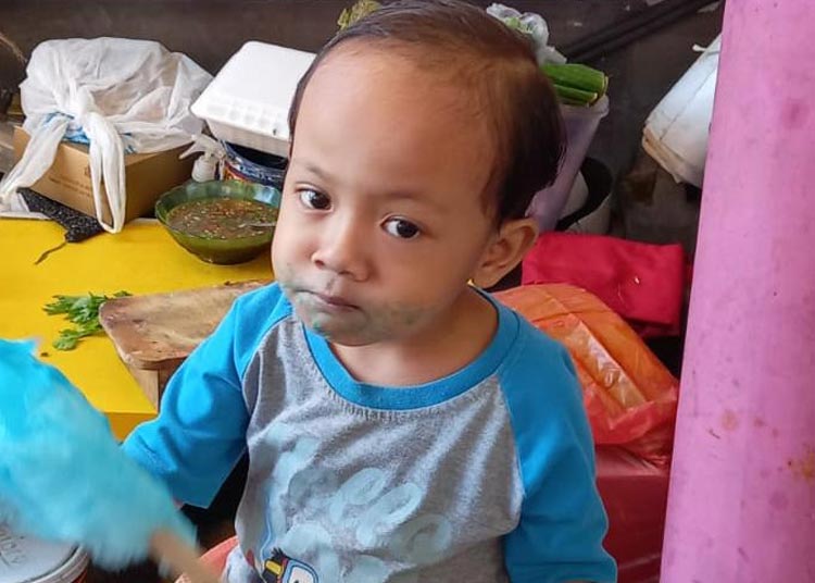 Foto Kurt Cobain, bocah 4 tahun yang diduga hanyut di Sungai Brantas (dok: blok-a.com)