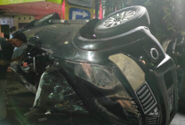 Kecelakaan Tunggal di Tlogomas Malang, Mobil Pajero Ringsek