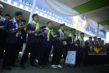 Jemaah Haji kloter 26-27 asal Kabupaten Malang (blok-a.com/ Putu Ayu Pratama S)