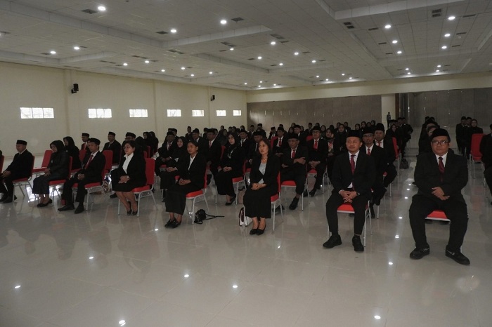 Pengambilan sumpah mutasi jabatan ASN Pemkot Malang di Gedung Islamic Center Kota Malang pada Jumat (3/5/2024).