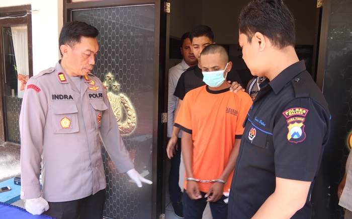 Pengedar narkoba, AF (24) warga Desa Harjokuncaran, Kecamatan Sumbermanjingwetan, Kabupaten Malang (dok Humas Polres Malang for blok-a.com)