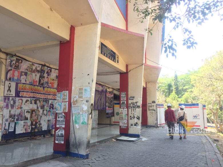Tampang gate 13 Stadion Kanjuruhan sebelum dilakukan perkuatan struktur (blok-a.com/ Putu Ayu Pratama S)