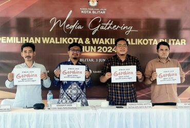 Komisi Pemilihan Umum (KPU) Kota Blitar menggelar Media Gathering Pemilihan Wali Kota dan Wakil Wali Kota Blitar.(blok-a.com/Fajar)