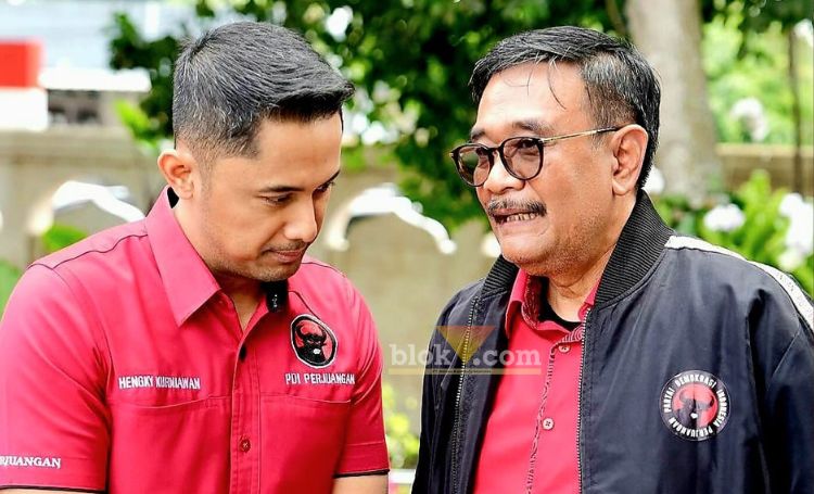 Hengky Kurniawan, mantan Bupati Bandung Barat yang juga calon kuat bakal calon Wali Kota Blitar bersama Ketua DPP PDI Perjuangan, Djarot Saiful Hidayat (blok-a.com/Fajar)