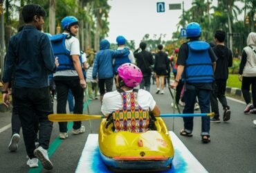 Cosplay Arum Jeram di CFD Kota Malang, Minggu (9/6/2024).