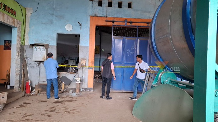 Lokasi kejadian kecelakaan kerja di salah satu perusahaan di Desa Kebonagung, Kecamatan Pakisaji, Kabupaten Malang (blok-a.com/ Putu Ayu Pratama S)