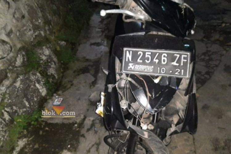 Kondisi motor korban, Minggu (30/6/2024) (blok-a.com/Andik Agus)