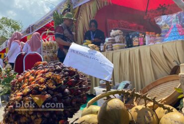 Hasil panen sawit di Kabupaten Malang saat pameran di Pendopo Kepanjen (blok-a.com/ Putu Ayu Pratama S)