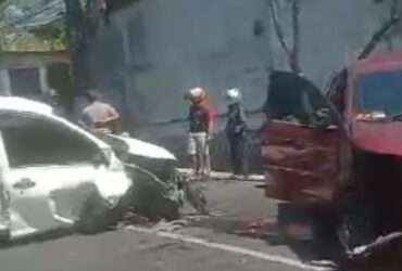 caption:Kondisi 2 Mobil Usai Adu Banteng di Pendem, Kota Batu, Rabu (17/7/2024) (blok-a/Andik Agus).