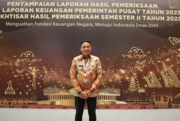 WTP Pj Wali Kota Malang, Wahyu Hidayat saat hadir di Laporan Hasil Pemeriksaan BPK di Jakart (Dok Prokopim Setda Kota Malang)