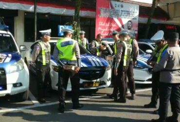 caption:Persiapan OPS 2024 Satlantas Polresta Malang Kota Senin (15/7/2024) (Blok-a/Andik Agus)