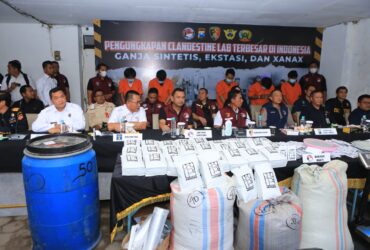 Peran Para Tersangka di Pabrik Narkoba Terbesar di Indonesia