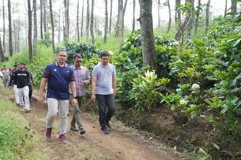 Caption: PJ Wali Kota Batu Aries Agung Paewai Saat Ke Lahan Kopi Selasa (9/7/2024)