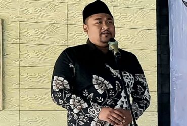 Fredi Agung Kurniawan, bakal calon Wakil Wali Kota Blitar dalam acara konsolidasi DPC Partai Gerindra Kota Blitar bersama semua pengurus DPC, PAC, Ranting. (blok-a.com/Fajar)
