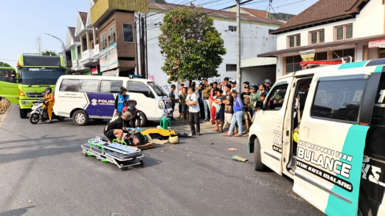 Kecelakaan di Dekat Flyover Mergosono Malang, 1 Warga Wagir Tewas Terlindas Truk Gandeng