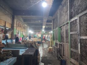 Kondisi Pasar Besar Kota Malang yang sepi pengunjung, Sabtu (3/8/2024) (blok-a/Yogga Ardiawan)