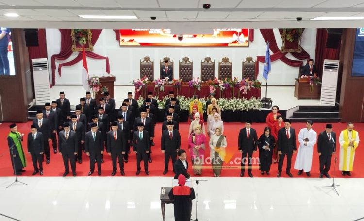 Pelantikan anggota DPRD Kota Malang masa jabatan 2024-2029, Sabtu (24/8/2024).(blok-a.com/Yogga)