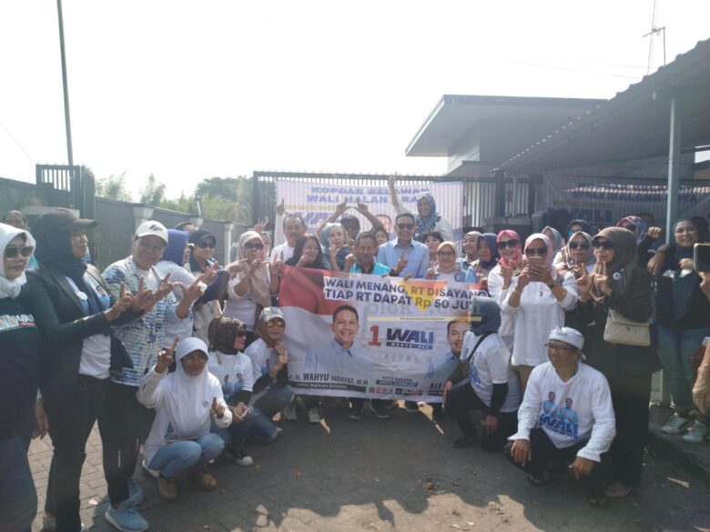Dukungan mengalir dari Relawan WALI untuk Wahyu Hidayat di Pilkada Kota Malang, Minggu (13/10/2024) (blok-a/Yogga Ardiawan)
