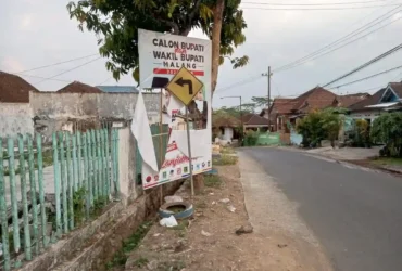 Kerusakan APK milik Paslon SaLaf di salah satu titik di Kabupaten Malang (tim pemenangan Paslon SaLaf)