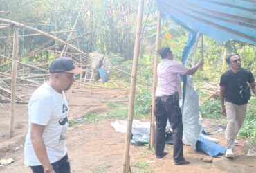 Tempat yang diduga sebagai arena judi sabung ayam di Dusun Sumberawan, Desa Toyomarto Kecamatan Singosari (humaspolres)