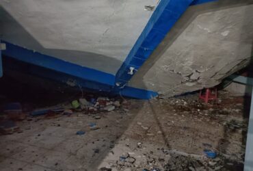 Bangunan rumah kos milik warga di Desa Landungsari ambrol usai diguyur hujan deras.(dok. BPBD Kabupaten Malang)