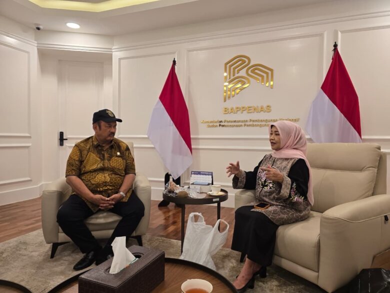 Wabup Malang, Hj. Lathifah Shohib saat bertemu Menteri PPN atau Kepala Bappenas, Rachmat Pambudy (pro)