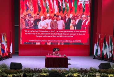 FOTO : Megawati Soekarnoputri menjadi keynote speaker dalam acara peringatan 70 tahun Konferensi Asia-Afrika (KAA), di Blitar.(blok-a.com/Fajar)