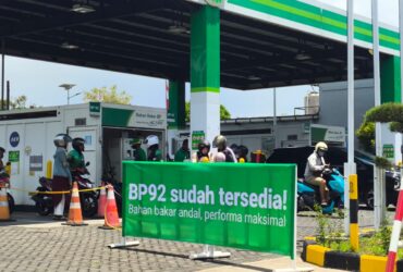 Antrean panjang di SPBU BP Jalan Panglima Sudirman Kota Malang (ist)