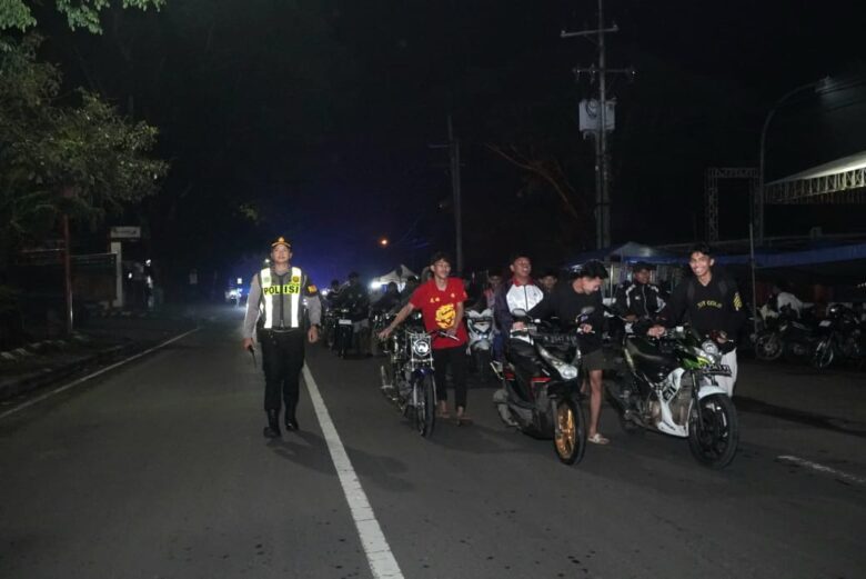 Operasi balap liar yang dilakukan Polres Malang di Stadion Kanjuruhan (ist)
