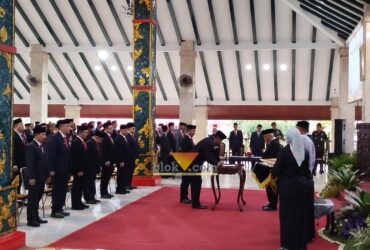 Bupati Malang, HM Sanusi dalam pelantikan 15 pejabat di lingkungan Pemerintah Kabupaten Malang (blok-a.com / Yogga Ardiawan)