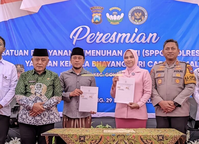 Bupati Malang, HM Sanusi saat menghadiri peresmian SPPG Polres Malang 1 di Desa Bulupitu, Kecamatan Gondanglegi (blok-a.com / Yogga Ardiawan)