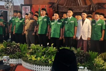 Pengukuhan pengurus PC GP Ansor Kabupaten Blitar, di Pendopo Ronggo Hadi Negoro (RHN). (blok-a.com/Fajar)