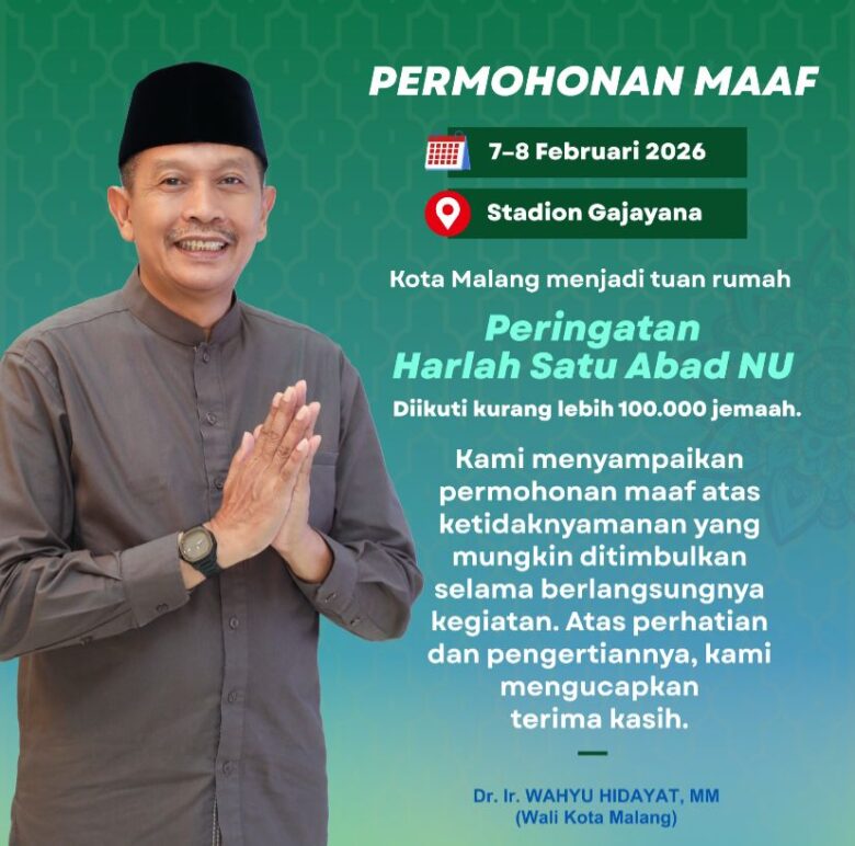 Harlah 1 Abad NU, 100 Ribu Jemaah Diperkirakan Padati Stadion Gajayana Malang