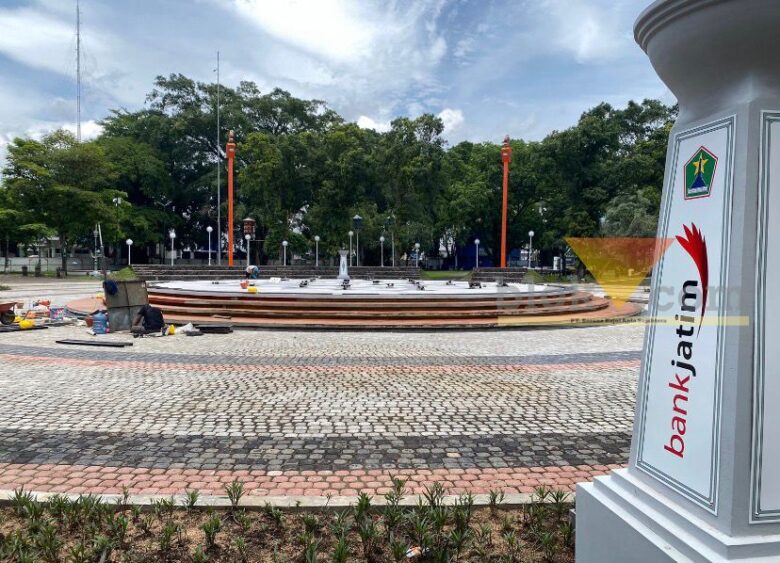 Alun-alun Merdeka Kota Malang, Rabu (20/1/2025) (blok-a.com/Berril Labiq)