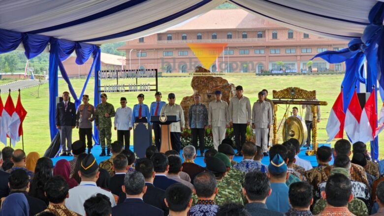 Presiden RI, Prabowo Subianto Djojohadikusumo saat meresmikan SMA Taruna Nusantara Kampus Malang (blok-a.com / Yogga Ardiawan)