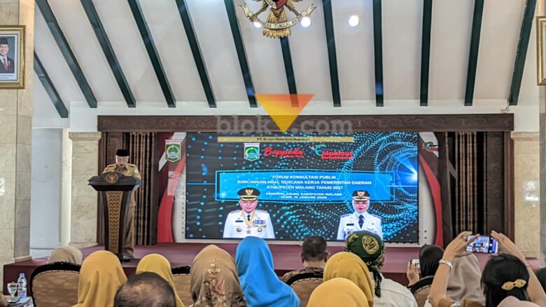 Bupati Malang, HM Sanusi saat menjelaskan arah RKPD 2027 (blok-a.com / Yogga Ardiawan)