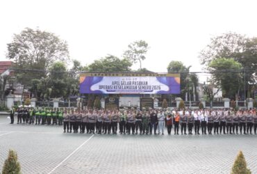 Apel gelar Operasi Semeru yang akan dilaksanakan mulai 2 Februari oleh Polres Malang (Polres Malang)