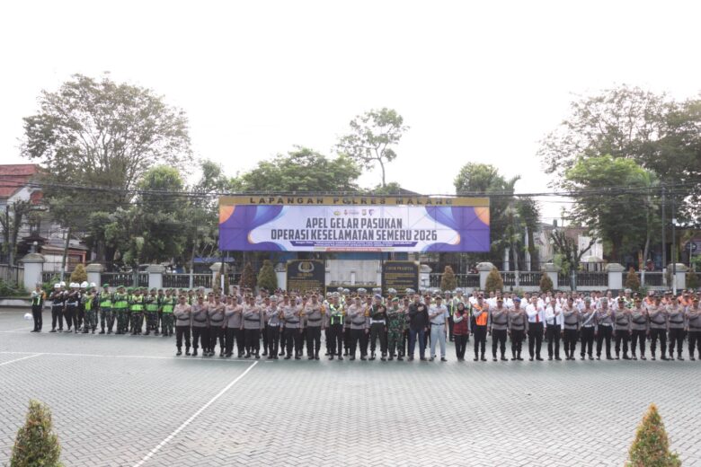 Apel gelar Operasi Semeru yang akan dilaksanakan mulai 2 Februari oleh Polres Malang (Polres Malang)