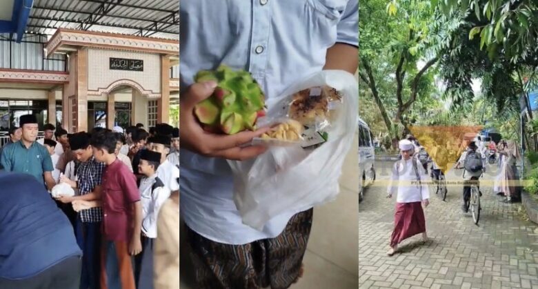 Buah Naga menjadi salah satu menu yang disajikan pada siswa di SMP Negeri 3 Kepanjen (blok-a.com / Yogga Ardiawan)