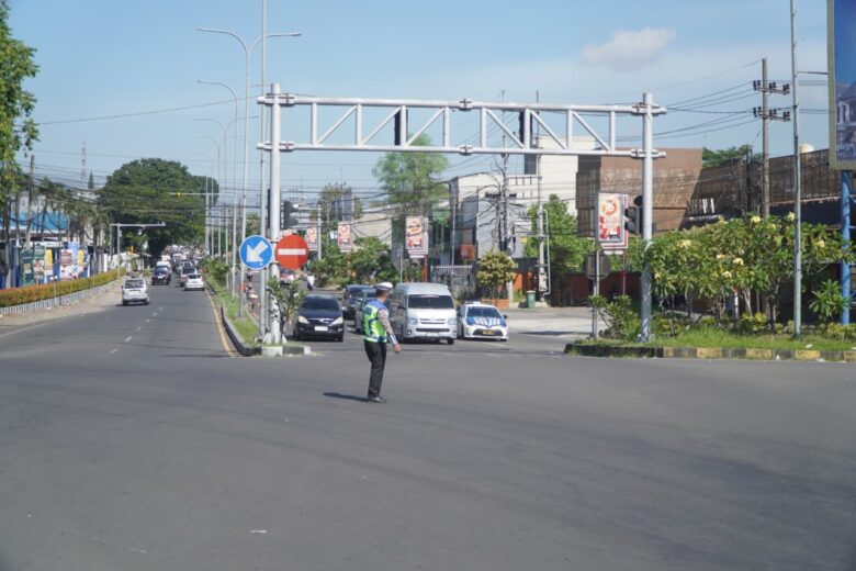 Arus lalu lintas di Tol Karanglo Malang pada Senin (23/3/2026) (Polres Malang)