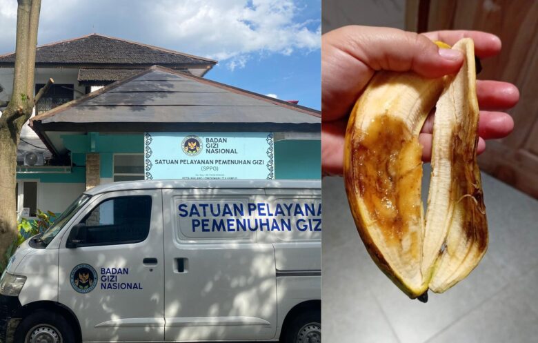 Usai Belatung di Puding, Kini Wali Murid Keluhkan Pisang Busuk di Menu MBG Kota Malang