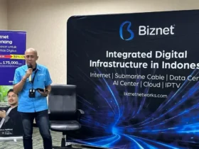 Ranu Mardianto, Regional Manager Biznet Malang saat memaparkan program dan capaian Biznet (blok-a.com/Zulkaria)