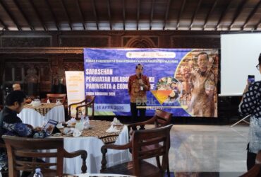 Kepala Dinas Pariwisata dan Kebudayaan Kabupaten Malang, Firmando Hasiholan Matondang dalam acara penguatan kolaborasi pelaku ekonomi kreatif (blok-a.com / Yogga Ardiawan)